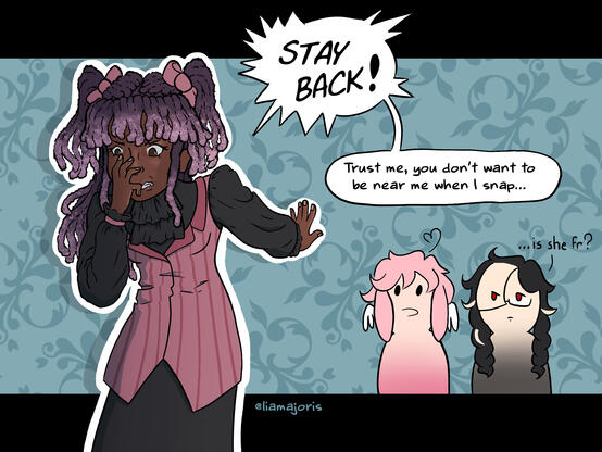 Nadia's Warning - characters by @nyalatea on Instagram